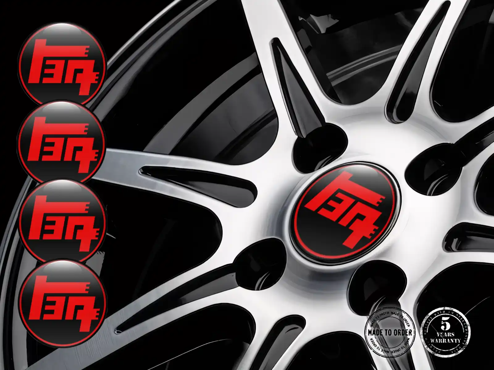 Toyota TRD Pegatina Bombada Logo Emblemas de Rueda Elegante